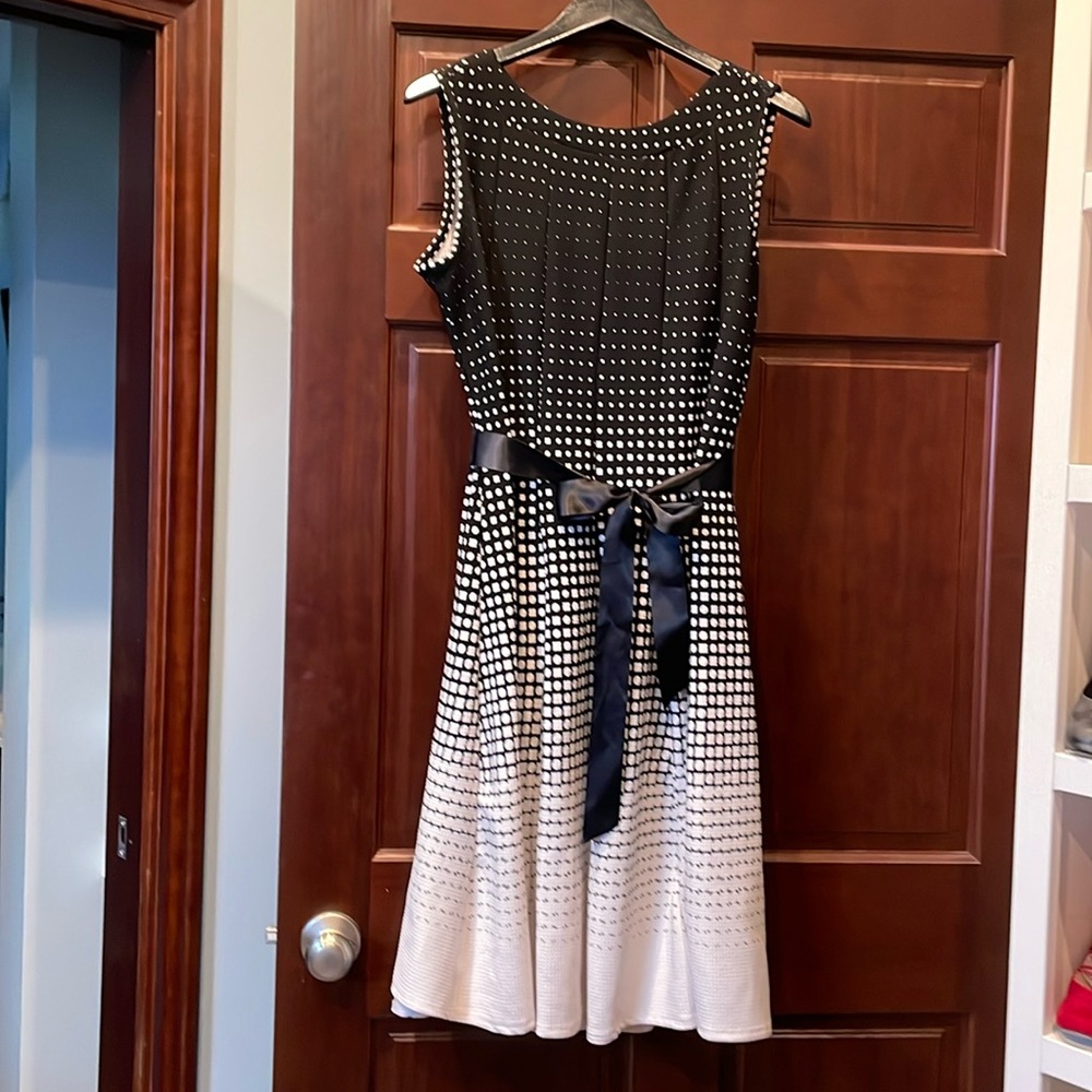 Black to white maternity dress